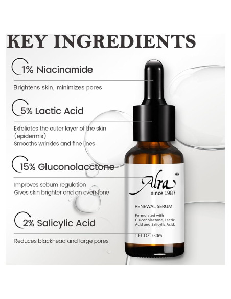 Suero Renovador Alra 14.79 ml - Exfoliante Antienvejecimiento Suero Renovador Alra 14.79 ml - Exfoliante Antienvejecimiento