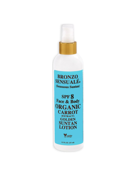 Loción bronceadora orgánica Bronzo Sensuale SPF 8 - 240 ml Loción bronceadora orgánica Bronzo Sensuale SPF 8 - 240 ml
