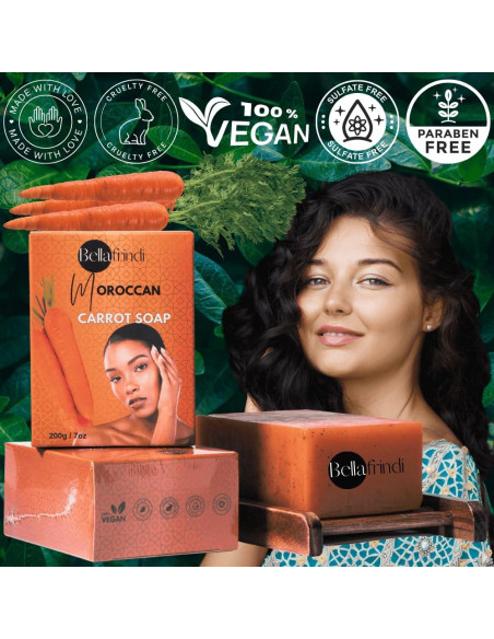 Jabón de Zanahoria Marroquí Bellafrindi 200g - Vegano y Natural Jabón de Zanahoria Marroquí Bellafrindi 200g - Vegano y Natural