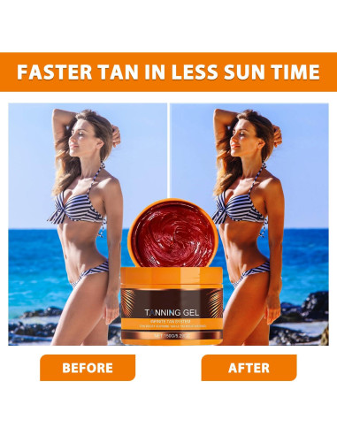 Gel Bronceador Intensivo AUJ 150g Acelerador Natural para Sol