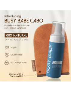Mousse Autobronceador Busy Babe Bronce Oscuro 200ml con Mitón 2