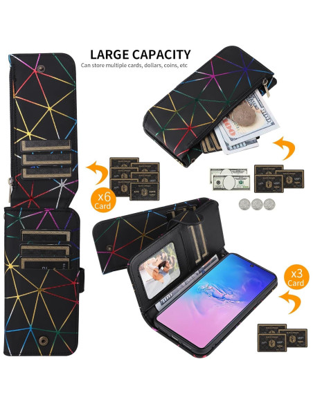 Funda billetera Furiet para Samsung Galaxy S10 Lite negra Funda billetera Furiet para Samsung Galaxy S10 Lite negra