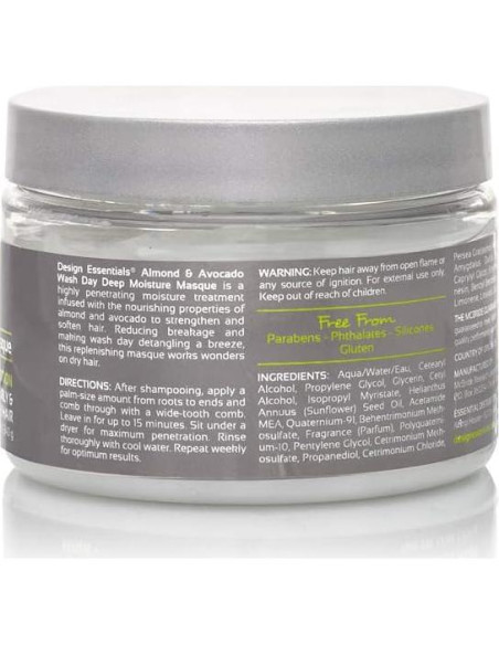 Mascarilla Hidratante Design Essentials Natural 340g Almendra Aguacate Mascarilla Hidratante Design Essentials Natural 340g Almendra Aguacate