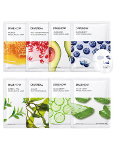 Set de 8 Mascarillas Faciales Hidratantes DWDiWen - Todos Tipos de Piel