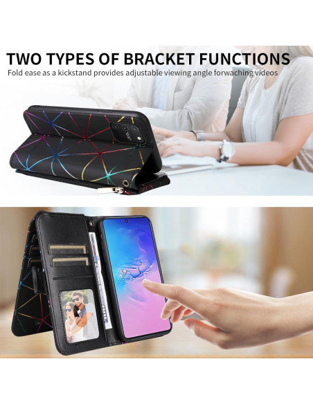 Funda billetera Furiet para Samsung Galaxy S10 Lite negra Funda billetera Furiet para Samsung Galaxy S10 Lite negra