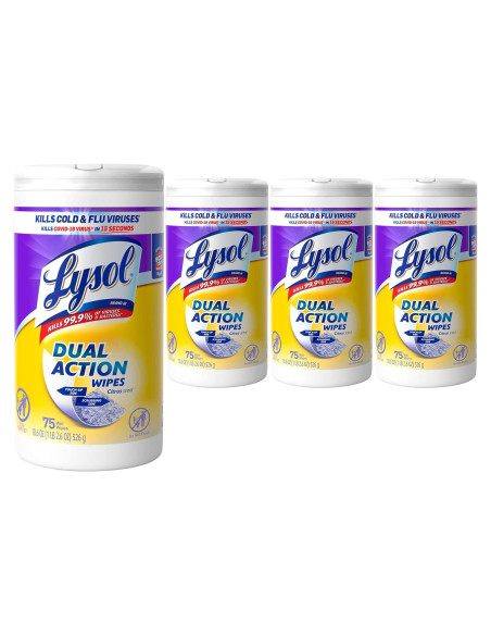 Toallitas Desinfectantes Lysol Doble Acción 75ct Aroma Cítricos Toallitas Desinfectantes Lysol Doble Acción 75ct Aroma Cítricos