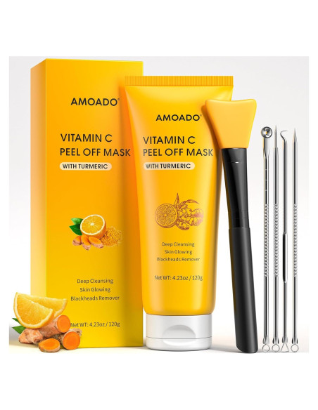 Mascarilla Facial Peel Off AMOADO con Vitamina C y Cúrcuma 200g Mascarilla Facial Peel Off AMOADO con Vitamina C y Cúrcuma 200g