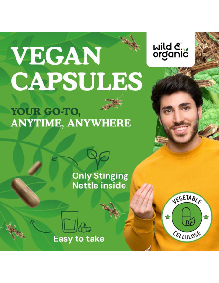 Cápsulas de Raíz de Ortiga Silvestre 5000 mg - 60 Veganas Cápsulas de Raíz de Ortiga Silvestre 5000 mg - 60 Veganas