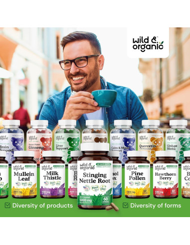 Cápsulas de Raíz de Ortiga Silvestre 5000 mg - 60 Veganas