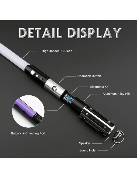 Sable de Luz RGB X-TREXSABER 12 Colores 16 Sonidos Control Gestos Sable de Luz RGB X-TREXSABER 12 Colores 16 Sonidos Control Gestos