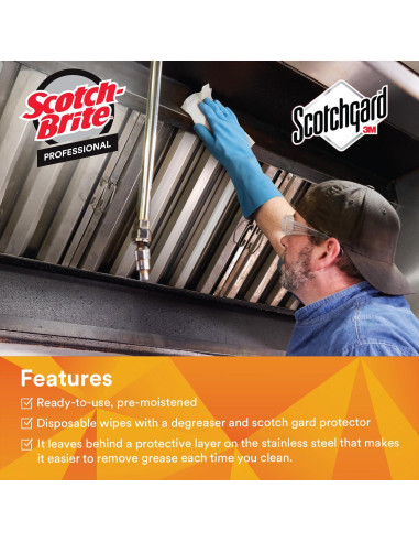 Toallitas Desengrasantes Scotch-Brite 3M con Protector Scotchgard 30.48x22.86cm