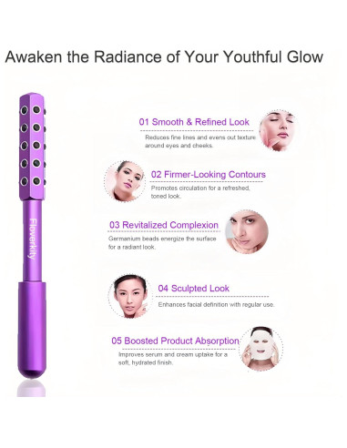 Rodillo Facial de Belleza Floverkity - 30 Nodos de Germanio