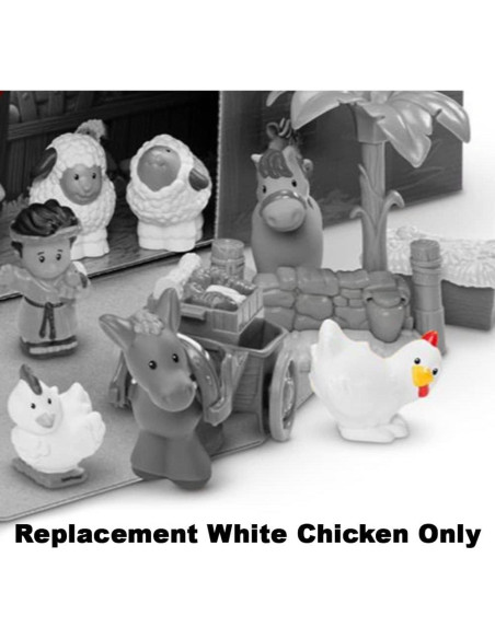 Figura de Pollo Blanco de Reemplazo Fisher-Price FPT07 Figura de Pollo Blanco de Reemplazo Fisher-Price FPT07