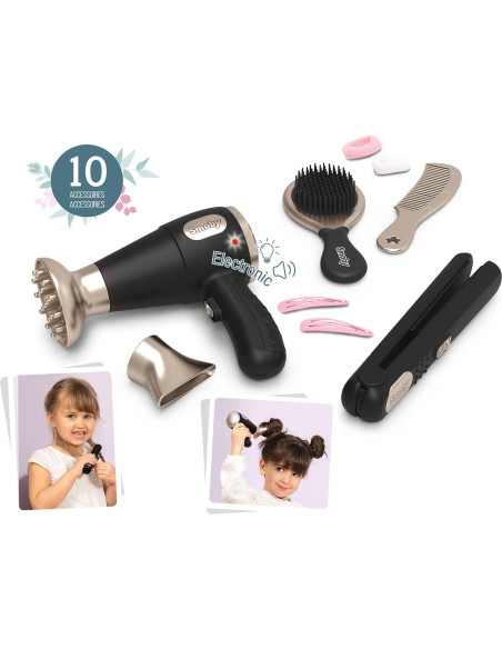 Set de Peluquería Smoby Toys con Secador y Accesorios - 3 Años+ Set de Peluquería Smoby Toys con Secador y Accesorios - 3 Años+