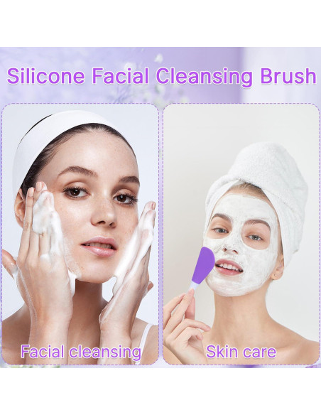 Cepillo Facial de Silicona Qiifaiikooii - 2 Pcs para Limpieza de Poros Cepillo Facial de Silicona Qiifaiikooii - 2 Pcs para Limpieza de Poros