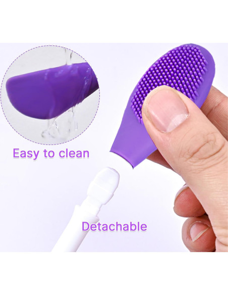 Cepillo Facial de Silicona Qiifaiikooii - 2 Pcs para Limpieza de Poros Cepillo Facial de Silicona Qiifaiikooii - 2 Pcs para Limpieza de Poros