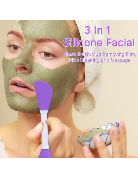 Cepillo Facial de Silicona Qiifaiikooii - 2 Pcs para Limpieza de Poros Cepillo Facial de Silicona Qiifaiikooii - 2 Pcs para Limpieza de Poros