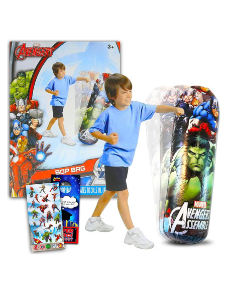 Conjunto Bolsa Bop Inflable Marvel Avengers 87.6 cm - 3 Piezas Conjunto Bolsa Bop Inflable Marvel Avengers 87.6 cm - 3 Piezas