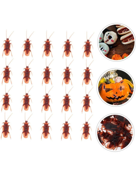 20 Réplicas de Plástico Realistas DECHOUS para Bromas Halloween 20 Réplicas de Plástico Realistas DECHOUS para Bromas Halloween