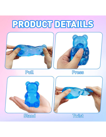 Juguete de Estrés Oso Squishy Taba Azul 8cm Alivio Ansiedad Juguete de Estrés Oso Squishy Taba Azul 8cm Alivio Ansiedad