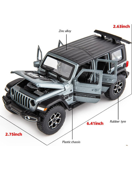 Coche de Juguete Wrangler WAKAKAC 1/32 Metal Retroceso Luz Sonido Coche de Juguete Wrangler WAKAKAC 1/32 Metal Retroceso Luz Sonido