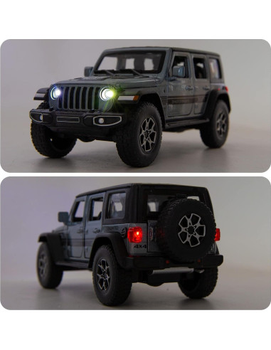 Coche de Juguete Wrangler WAKAKAC 1/32 Metal Retroceso Luz Sonido