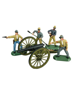 W. Britain Rifle de Ordenanza Confederado 3" con 4 Figuras