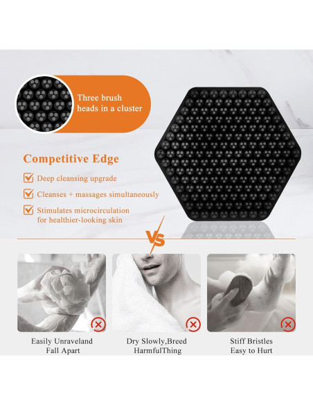 Exfoliador Facial de Silicona VWMYQ para Hombres - Suave y Eficaz Exfoliador Facial de Silicona VWMYQ para Hombres - Suave y Eficaz