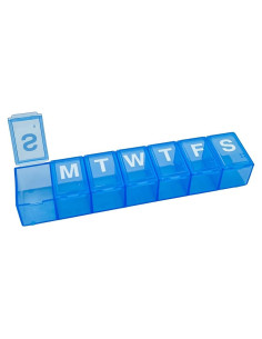 Organizador de Pastillas Semanal Amazon Basic Care Azul