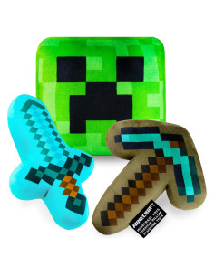 Conjunto de Peluches Minecraft Bioworld - 3 Figuras 20 cm