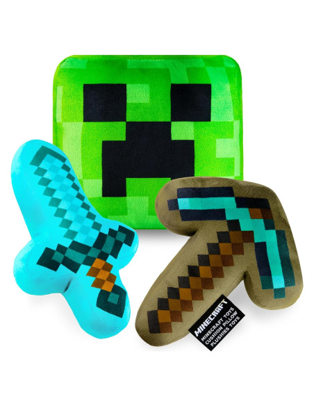 Conjunto de Peluches Minecraft Bioworld - 3 Figuras 20 cm Conjunto de Peluches Minecraft Bioworld - 3 Figuras 20 cm
