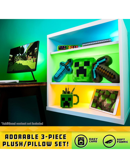Conjunto de Peluches Minecraft Bioworld - 3 Figuras 20 cm Conjunto de Peluches Minecraft Bioworld - 3 Figuras 20 cm