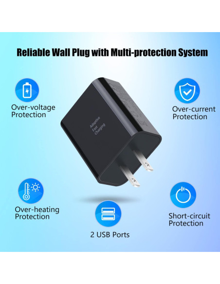 Cargador de Pared USB Dual Costyle 30W 2 Puertos Rápido Cargador de Pared USB Dual Costyle 30W 2 Puertos Rápido