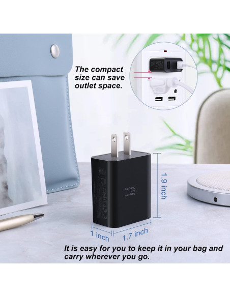 Cargador de Pared USB Dual Costyle 30W 2 Puertos Rápido Cargador de Pared USB Dual Costyle 30W 2 Puertos Rápido