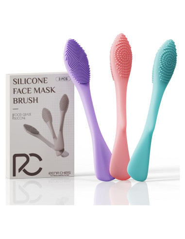 Limpiador Facial Silicona Rena Chris 3 en 1 - Cepillo y Aplicador