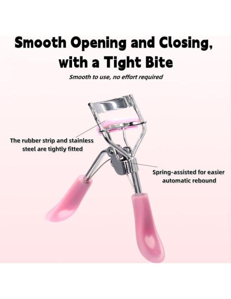 Rizador de Pestañas HOTRYEE Beige con Peine Incorporado