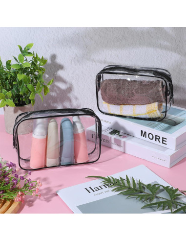 36 Bolsas de Maquillaje Transparentes Aiyorse PVC Impermeables