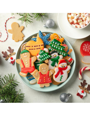 Juego de Cortadores de Galletas de Navidad BYkooc 18 Piezas Acero Inoxidable