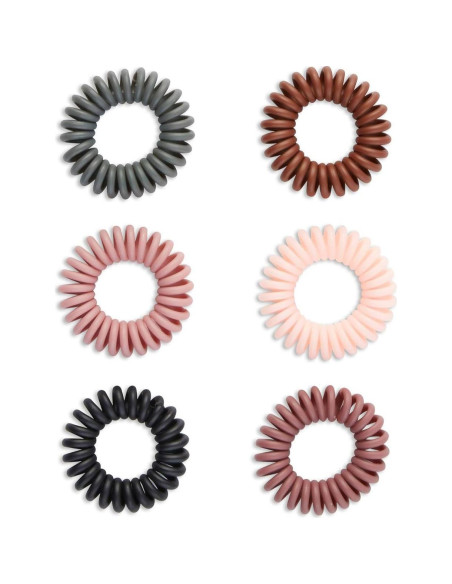 Tiras de Cabello Espiral Scunci Basics - 6 Piezas, Sin Marcas, Mate Tiras de Cabello Espiral Scunci Basics - 6 Piezas, Sin Marcas, Mate