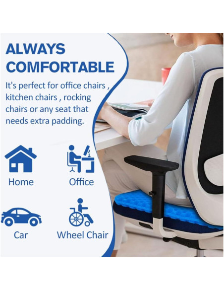 Cojín de Gel Helishy Rectangular 40x35cm Antideslizante Cojín de Gel Helishy Rectangular 40x35cm Antideslizante