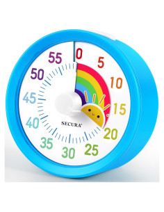 Temporizador Visual Secura 60 Minutos Arcoíris Azul y Sol