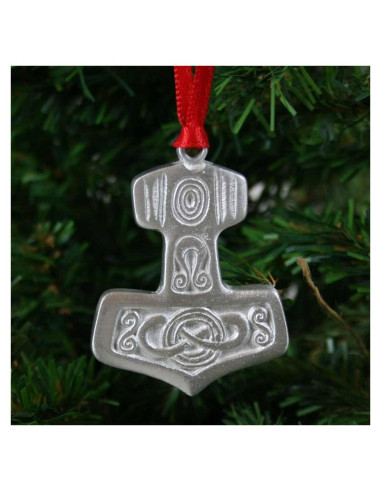 Adorno de Peltre Martillo de Thor 5.08 cm Escandinavo