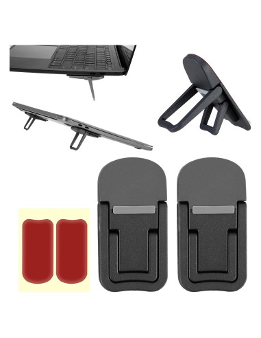 Soporte Plegable para Laptop Bewudy - 2 Pcs Ajustable Negro