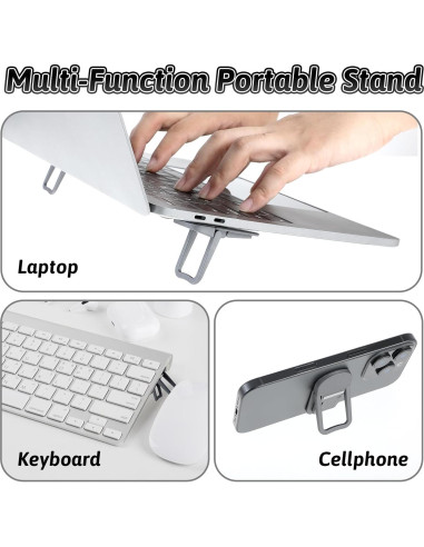 Soporte Plegable para Laptop Bewudy - 2 Pcs Ajustable Negro