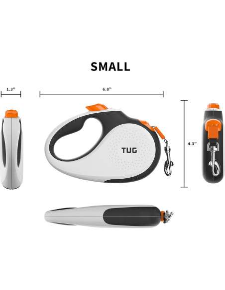 Correa Retráctil TUG Pequeña 4.88m con Dispensador de Bolsas Correa Retráctil TUG Pequeña 4.88m con Dispensador de Bolsas