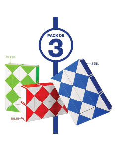 Cubos de Puzle Serpiente Fidget Neliblu - Paquete de 3 Colores 2