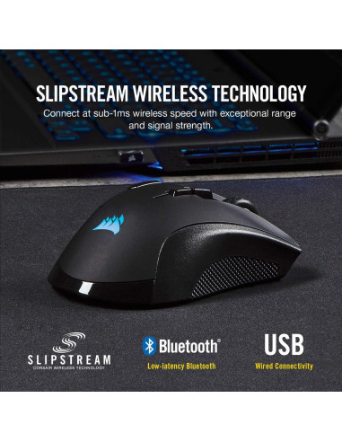 Ratón Inalámbrico Corsair IRONCLAW RGB 18000 DPI 10 Botones