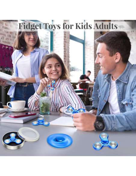 Spinner de Fidget Metal Azul Real con Rodamientos Inoxidable Spinner de Fidget Metal Azul Real con Rodamientos Inoxidable