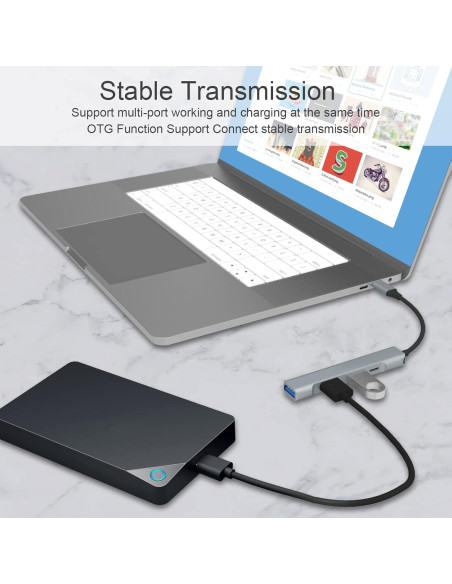 Hub Lightning a USB 3.0 Belcompany 4-en-1 con carga rápida Hub Lightning a USB 3.0 Belcompany 4-en-1 con carga rápida