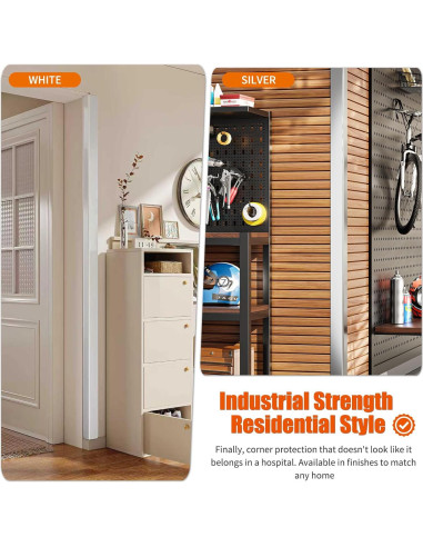 Protectores de Esquinas de Pared HelloaySen 2x2x121.92 cm Acero Inoxidable - Paquete de 10